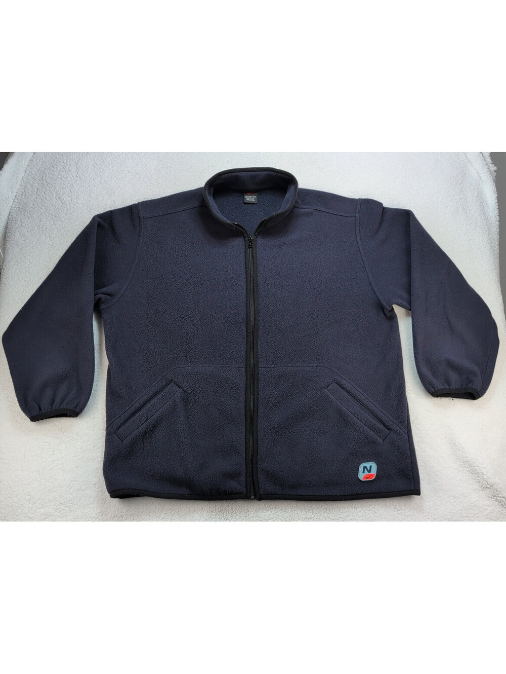 Vintage Nike Full Zip Fleece Jacket Navy Blue Men’s Size Large